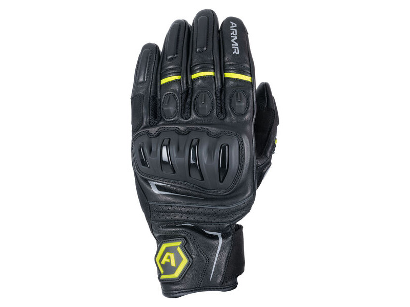 ARMR Raiden 3.0 MS Leather Glove Black/Yellow click to zoom image