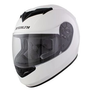 STEALTH Full Face Helmet V121 Gloss White click to zoom image