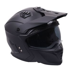 STEALTH Stealth Fighter Multi Function Motorcycle Full & Open Face Helmet - Matt Black click to zoom image