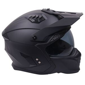STEALTH Stealth Fighter Multi Function Motorcycle Full & Open Face Helmet - Matt Black click to zoom image