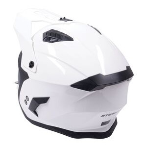 STEALTH Stealth Fighter Multi Function Motorcycle Full & Open Face Helmet - Gloss White click to zoom image
