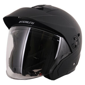 STEALTH Metro Open Face Helmet - Matt Black 