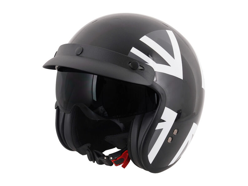 STEALTH HS391 Peaked Open Face Helmet Mono Jack click to zoom image