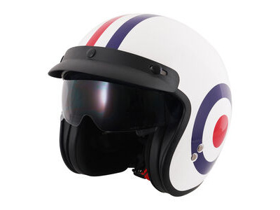 STEALTH Open Face Helmet With Peak - Roundel