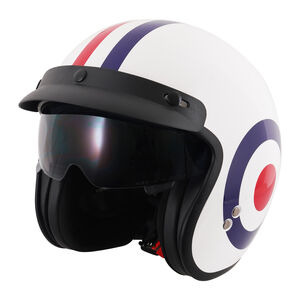 STEALTH Open Face Helmet With Peak - Roundel 