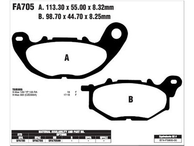 EBC BRAKES Brake Pads SFA705HH