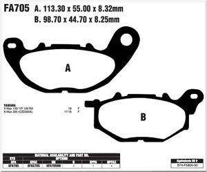 EBC BRAKES Brake Pads SFA705HH 