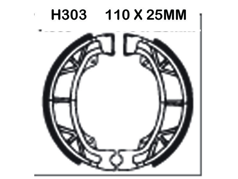 EBC BRAKES Brake Shoes H303 click to zoom image