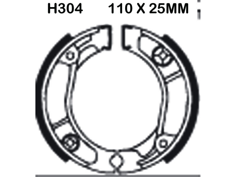 EBC BRAKES Brake Shoes H304 click to zoom image