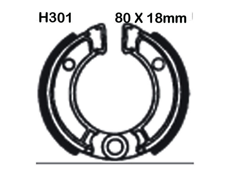 EBC BRAKES Brake Shoes H301 click to zoom image