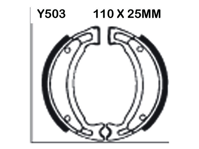 EBC BRAKES Brake Shoes Y503 click to zoom image