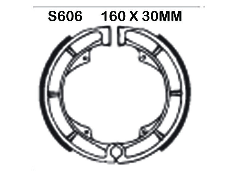 EBC BRAKES Brake Shoes S606 click to zoom image