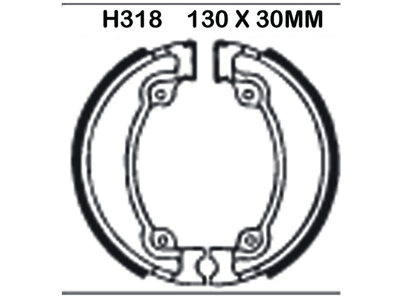 EBC BRAKES Brake Shoes H318 click to zoom image