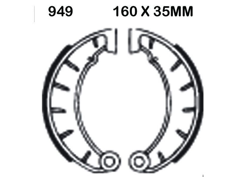 EBC BRAKES Brake Shoes 949 click to zoom image