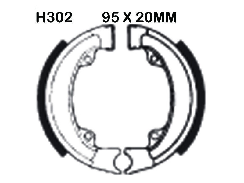 EBC BRAKES Brake Shoes H302 click to zoom image