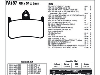 EBC BRAKES Brake Pads FA187