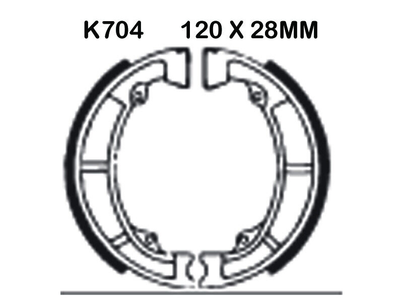 EBC BRAKES Brake Shoes K704 click to zoom image