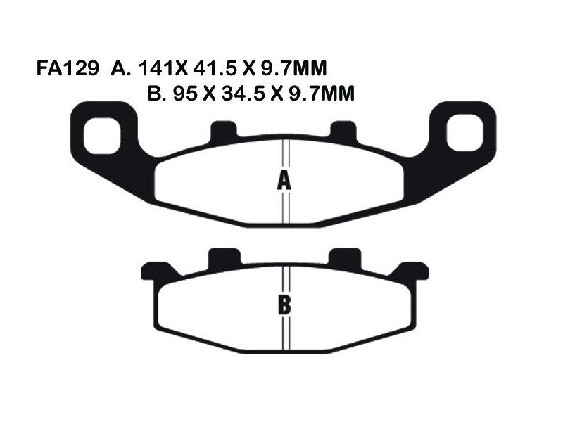 EBC BRAKES Brake Pads FA129 click to zoom image