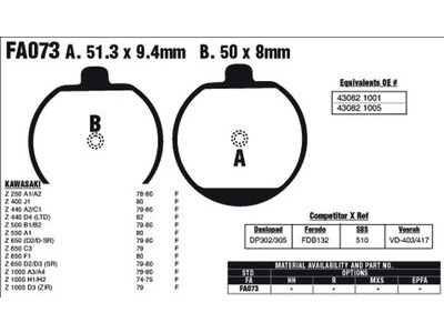 EBC BRAKES Brake Pads FA073