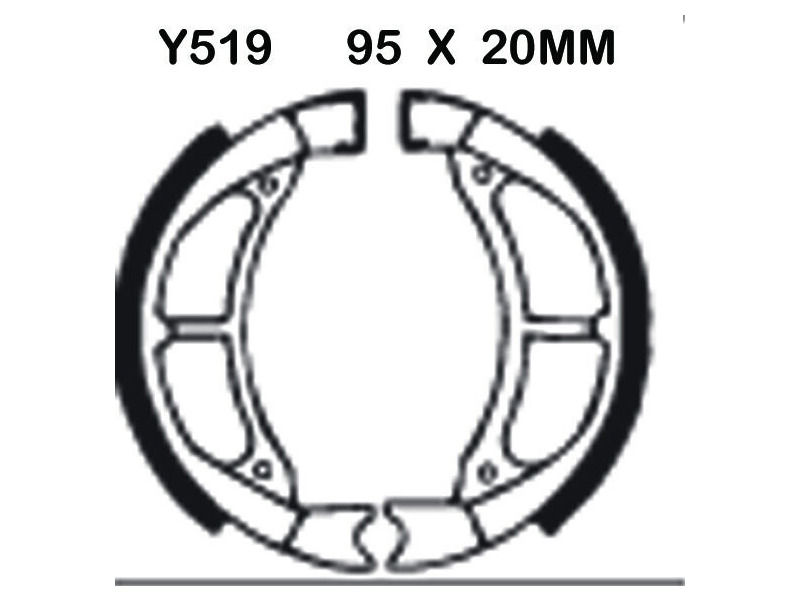 EBC BRAKES Brake Shoes Y519 click to zoom image