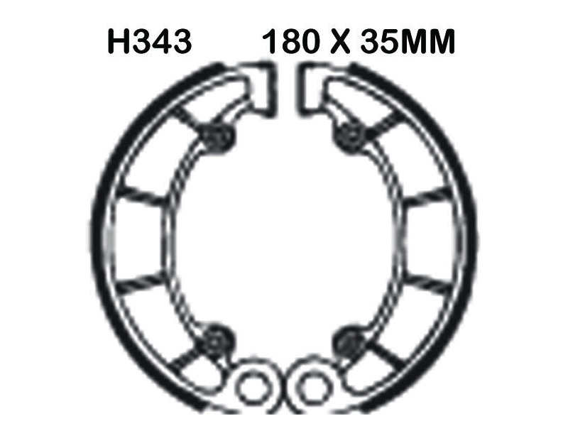 EBC BRAKES Brake Shoes H343 click to zoom image