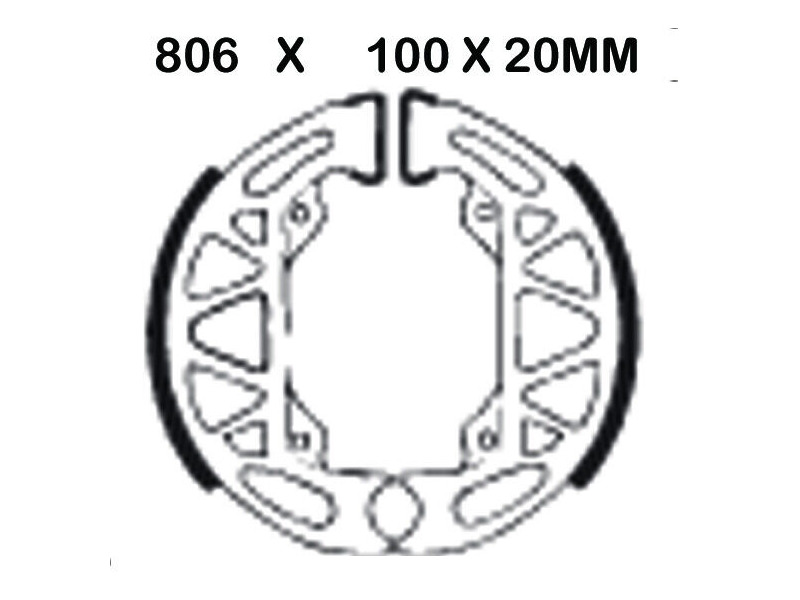 EBC BRAKES Brake Shoes 806 click to zoom image