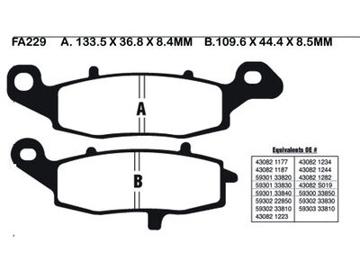 EBC BRAKES Brake Pads FA229