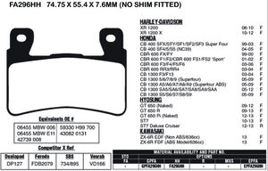 EBC BRAKES Brake Pads FA296HH 