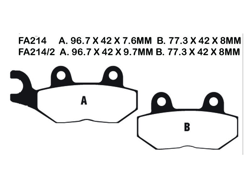 EBC BRAKES Brake Pads FA214HH click to zoom image