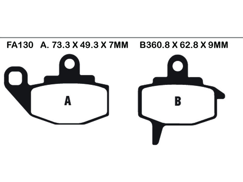 EBC BRAKES Brake Pads FA130TT click to zoom image