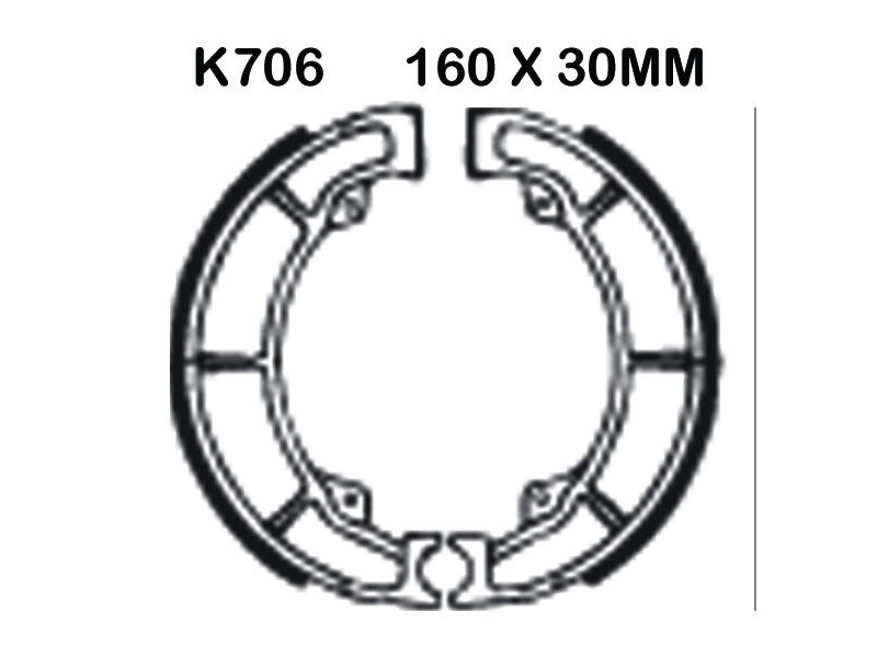 EBC BRAKES Brake Shoes K706 click to zoom image