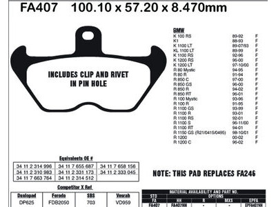 EBC BRAKES Brake Pads FA407