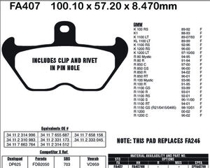 EBC BRAKES Brake Pads FA407 