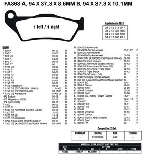 EBC BRAKES Brake Pads FA363 