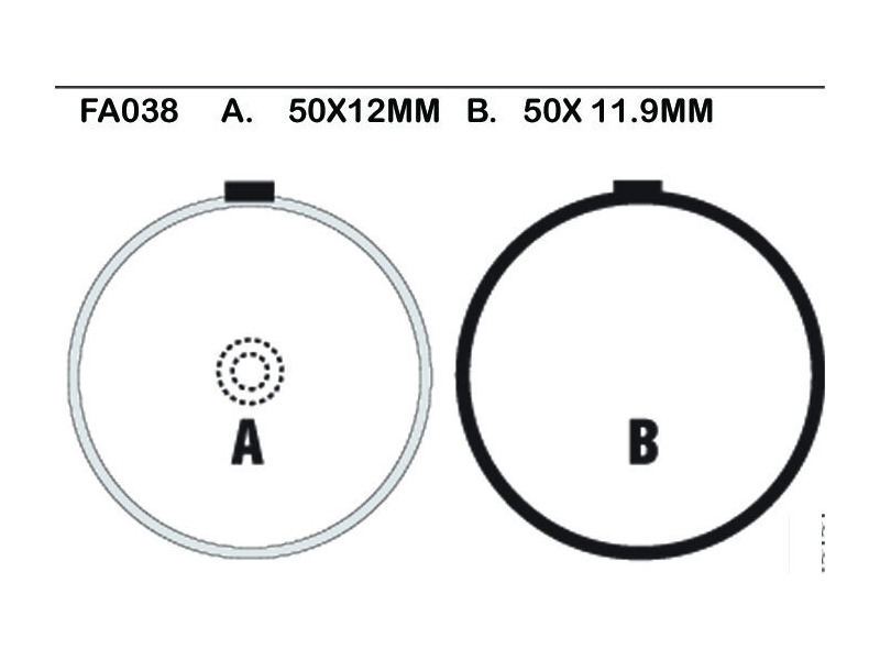 EBC BRAKES Brake Pads FA038 click to zoom image