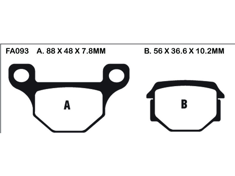 EBC BRAKES Brake Pads FA093 click to zoom image