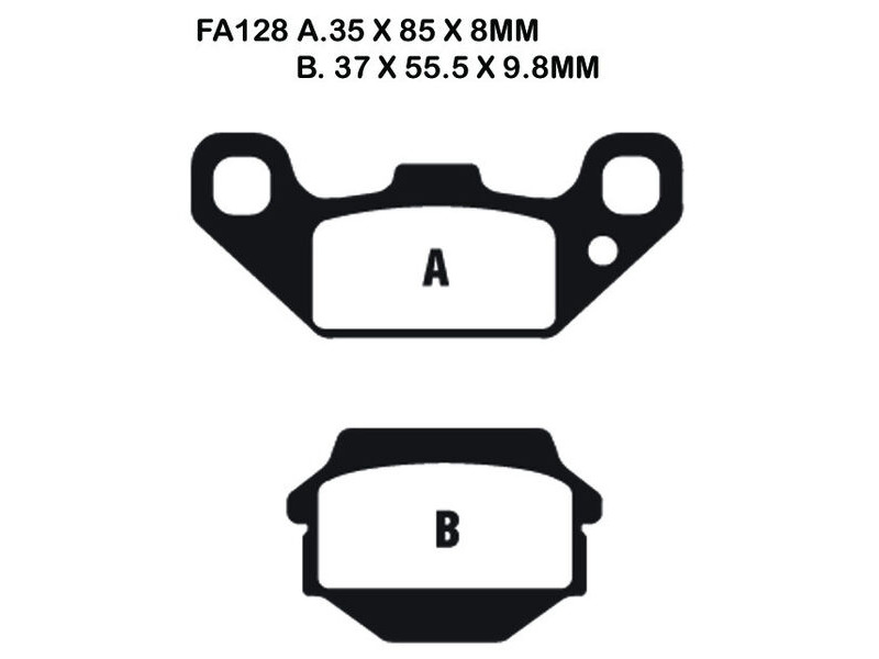 EBC BRAKES Brake Pads FA128TT-SPECIAL ORDER click to zoom image