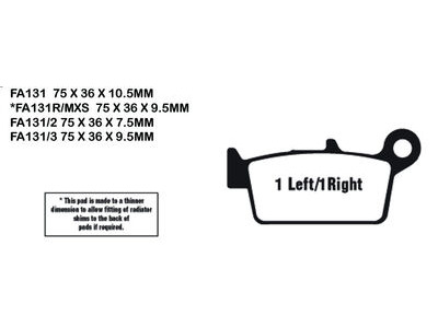 EBC BRAKES Brake Pads FA131R