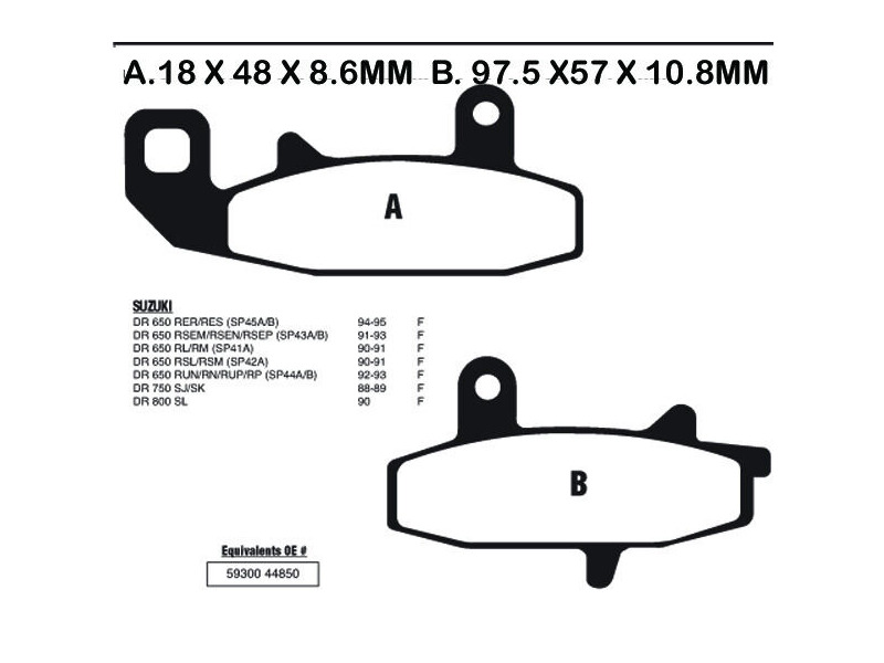 EBC BRAKES Brake Pads FA147 click to zoom image