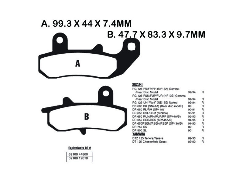 EBC BRAKES Brake Pads FA157R click to zoom image