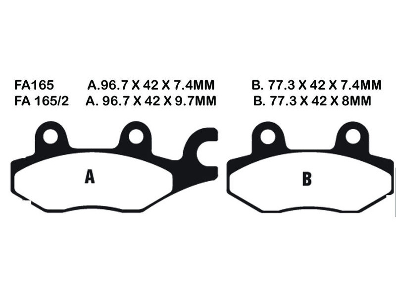 EBC BRAKES Brake Pads FA165/2R click to zoom image