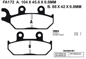 EBC BRAKES Brake Pads FA172R-SPECIAL ORDER 