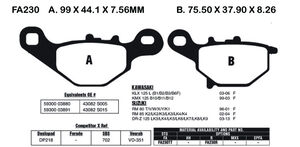 EBC BRAKES Brake Pads FA230TT-SPECIAL ORDER 