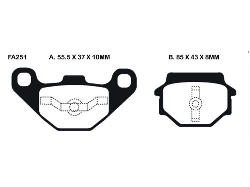 EBC BRAKES Brake Pads FA251 click to zoom image