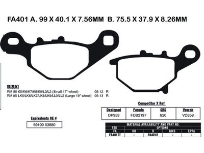 EBC BRAKES Brake Pads FA401TT