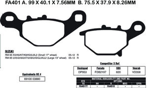 EBC BRAKES Brake Pads FA401TT 