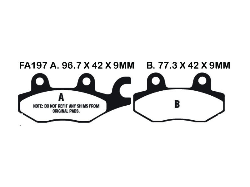 EBC BRAKES Brake Pads FA197HH click to zoom image