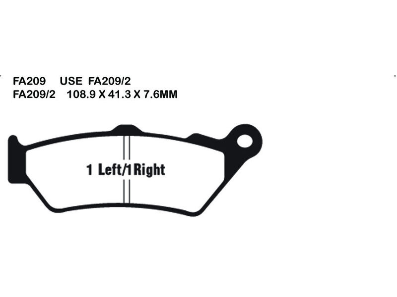 EBC BRAKES Brake Pads FA209/2HH click to zoom image