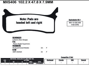 EBC BRAKES Brake Pads EPFA406HH 