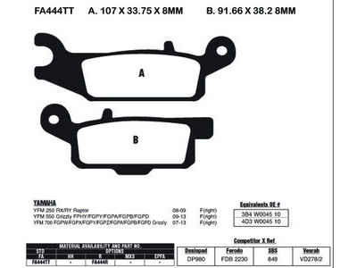 EBC BRAKES Brake Pads FA444TT